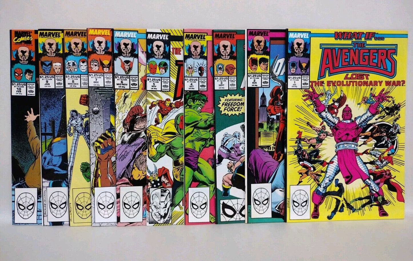 What If (1989) Marvel Comic Lot Set #1 2 3 4 5 6 7 8 9 10 Venom Hulk X-Men NM