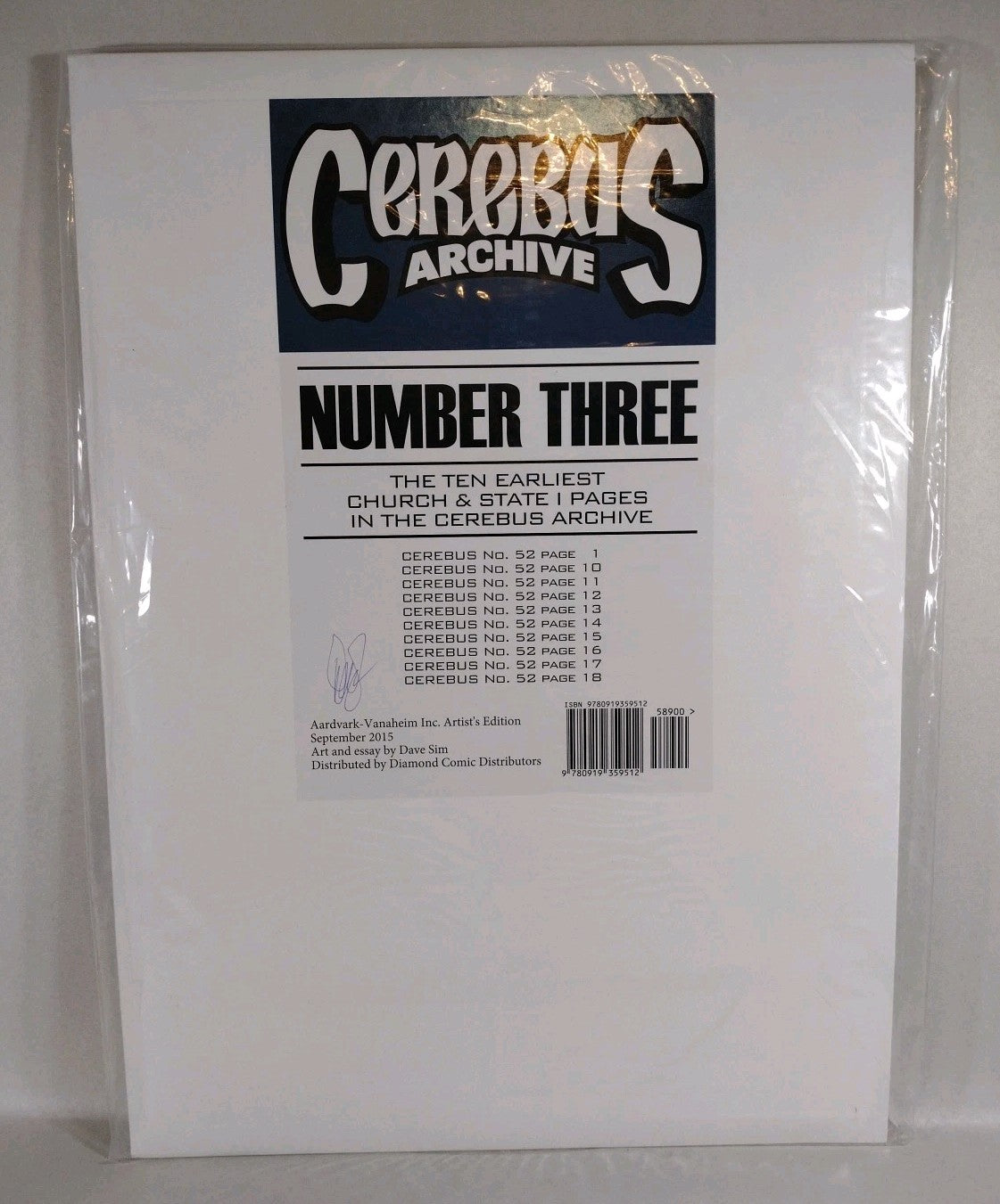 Cerebus Archive #1 2 3 (2014) Dave Sim Artist Ed. Portfolioi Signed New Sealed 