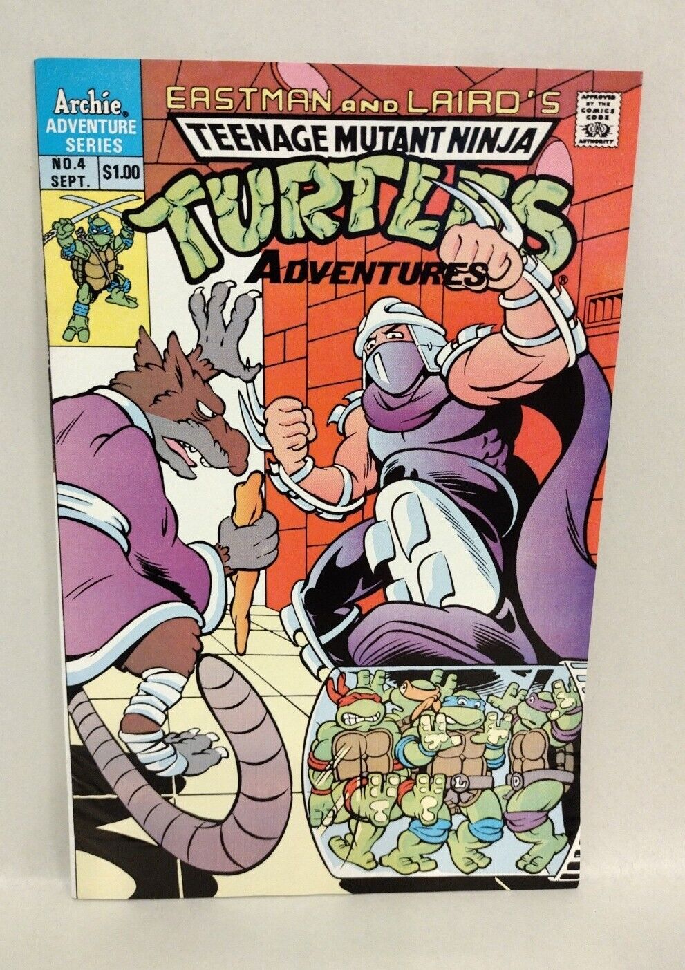 Teenage Mutant Ninja Turtles Adventures #4 (1989) Archie Comic 1st Print