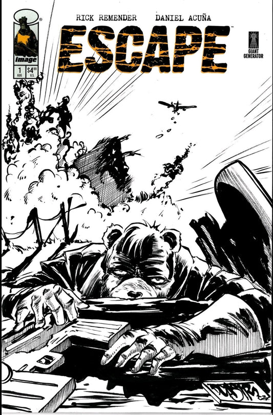 Escape #1 (2025) Image Comic Sketch Cover Variant W Original Dave Castr Art