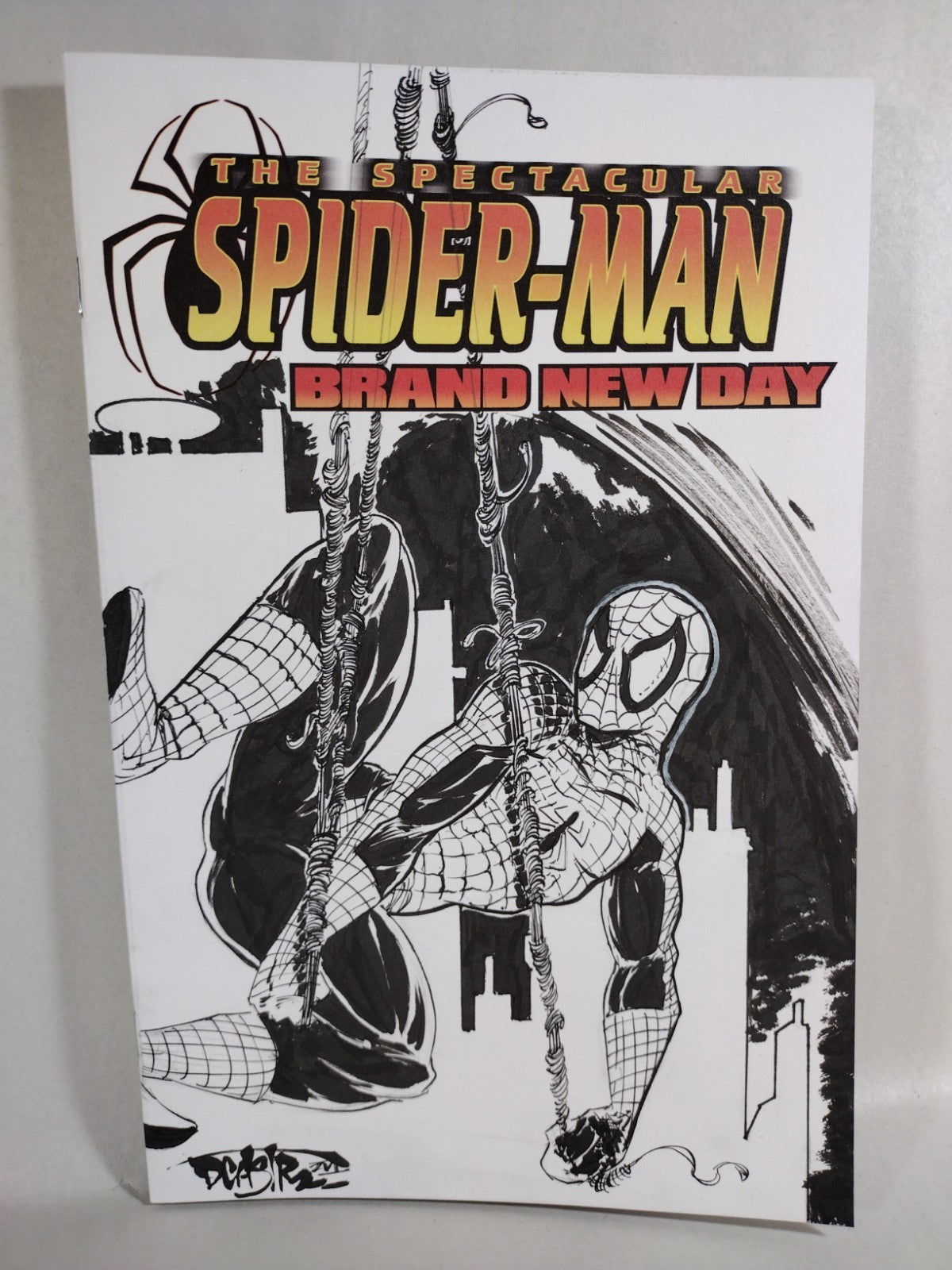 Spectacular Spider-Man Brand New Day 1 Marvel Sketch Cover W Original DCastr Art