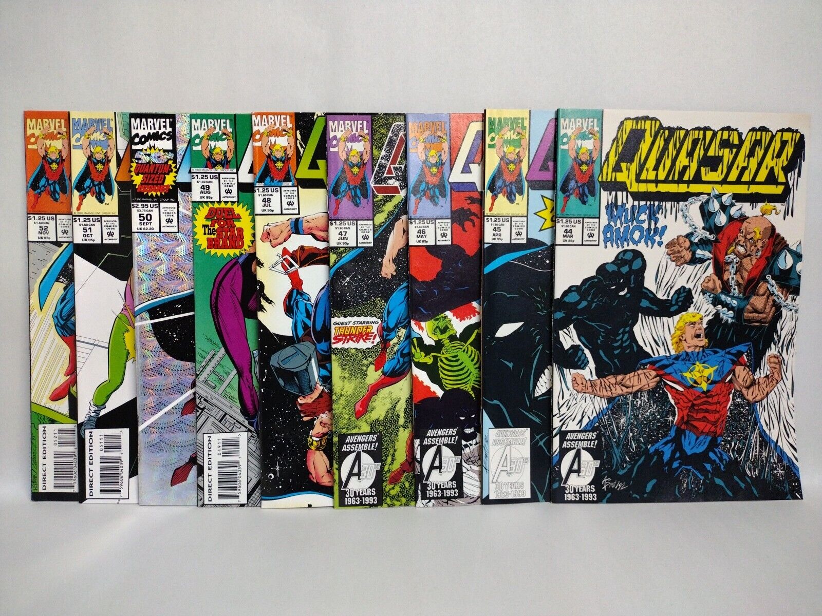 Quasar (1993) Marvel Comic Lot Set #44 45 46 47 48 49 50 51 51 NM 