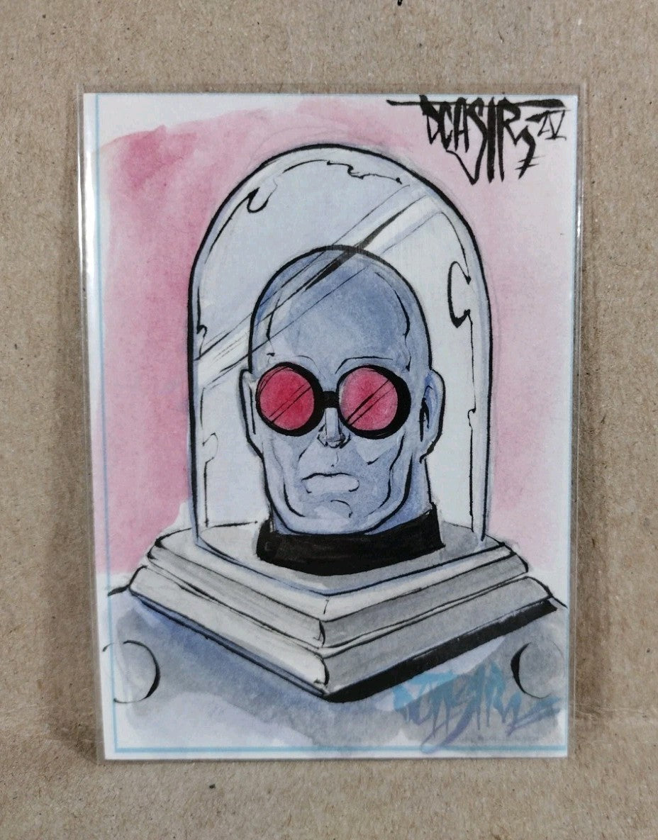 Dave Castr Crusin (2025) OAC Sketch Card W Original DC Comic Mr. Freeze Art 