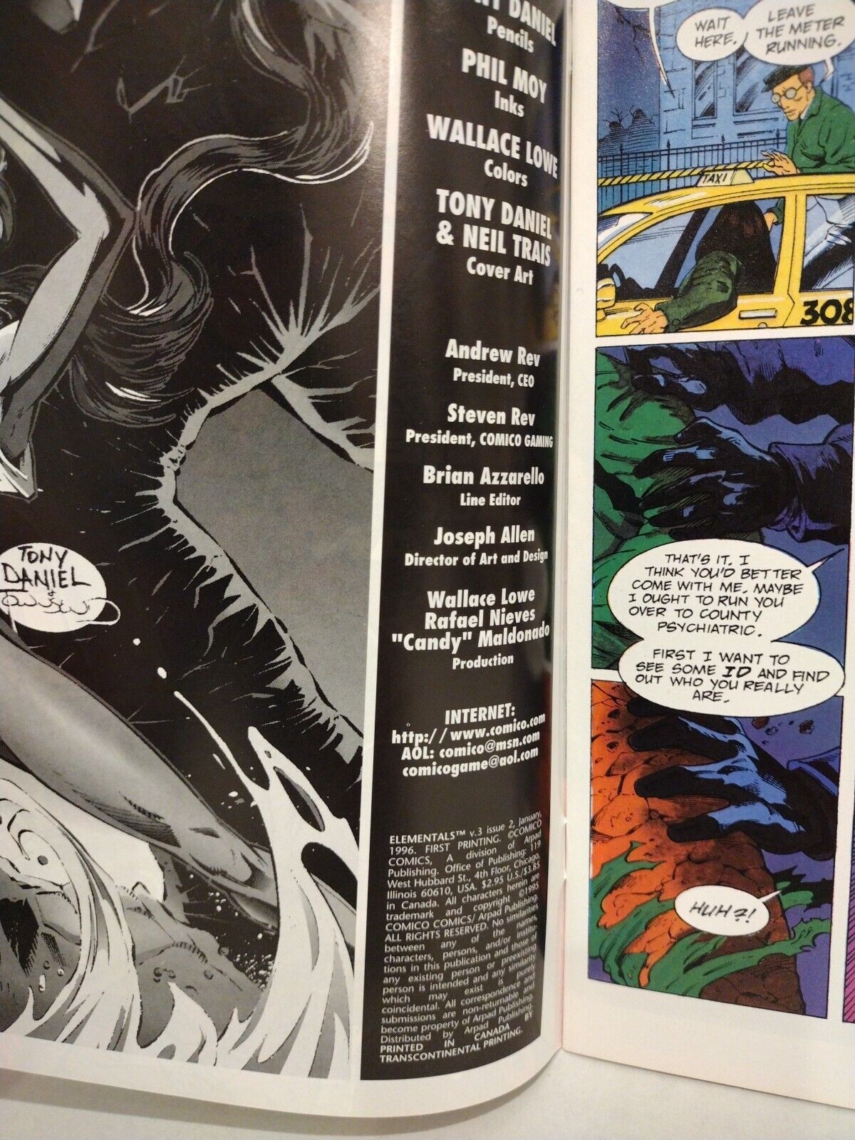 Elementals #1 2 (1996) Comico Birth Of A Supernation Tony Daniel Comic Set VF-NM