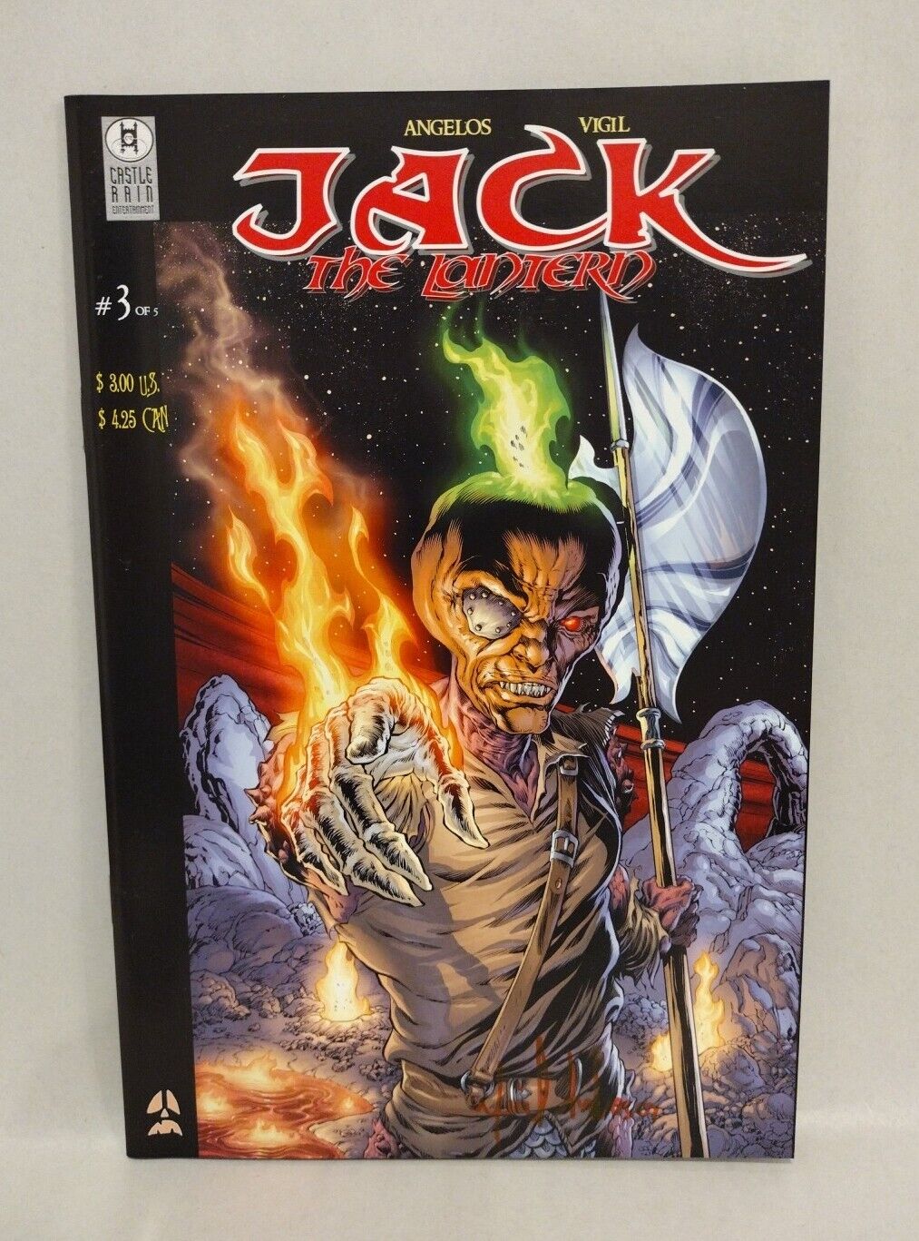 Jack The Lantern #3 (2003) Castle Rain Comic Tim Vigil Signed Michael Angelos NM