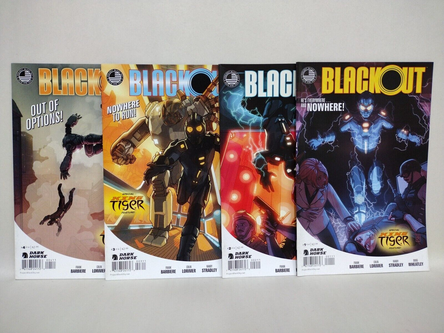 BLACKOUT 2014) Complete Dark Horse Comic Lot Set Featuring King Tiger 1 2 3 4 