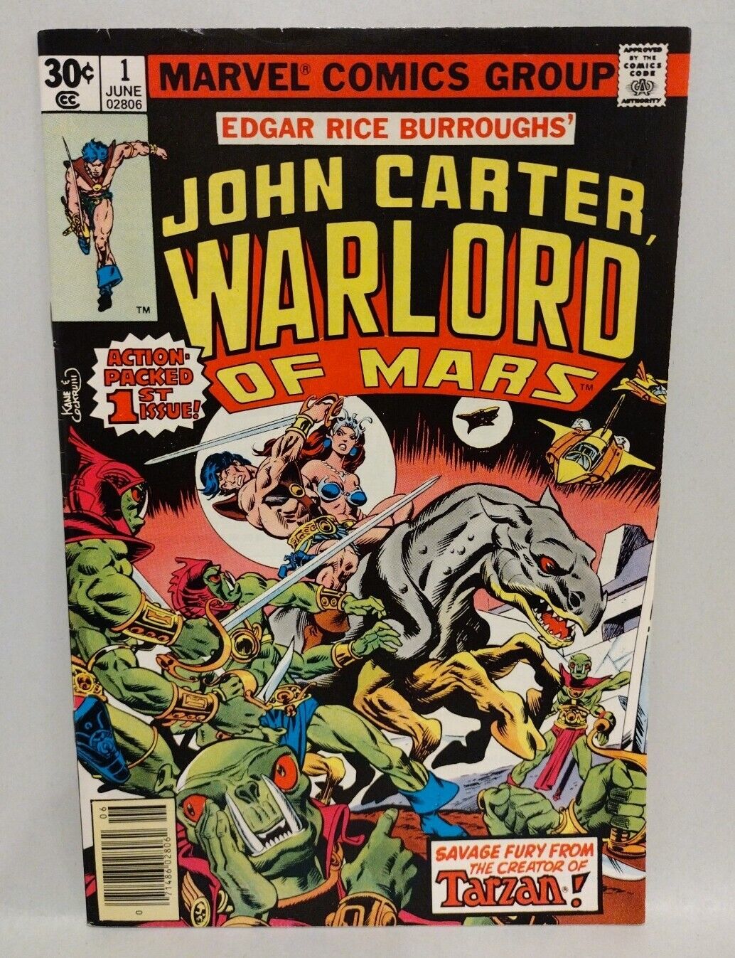 John Carter Warlord Of Mars (1977) Marvel Comic Lot #1 2 3