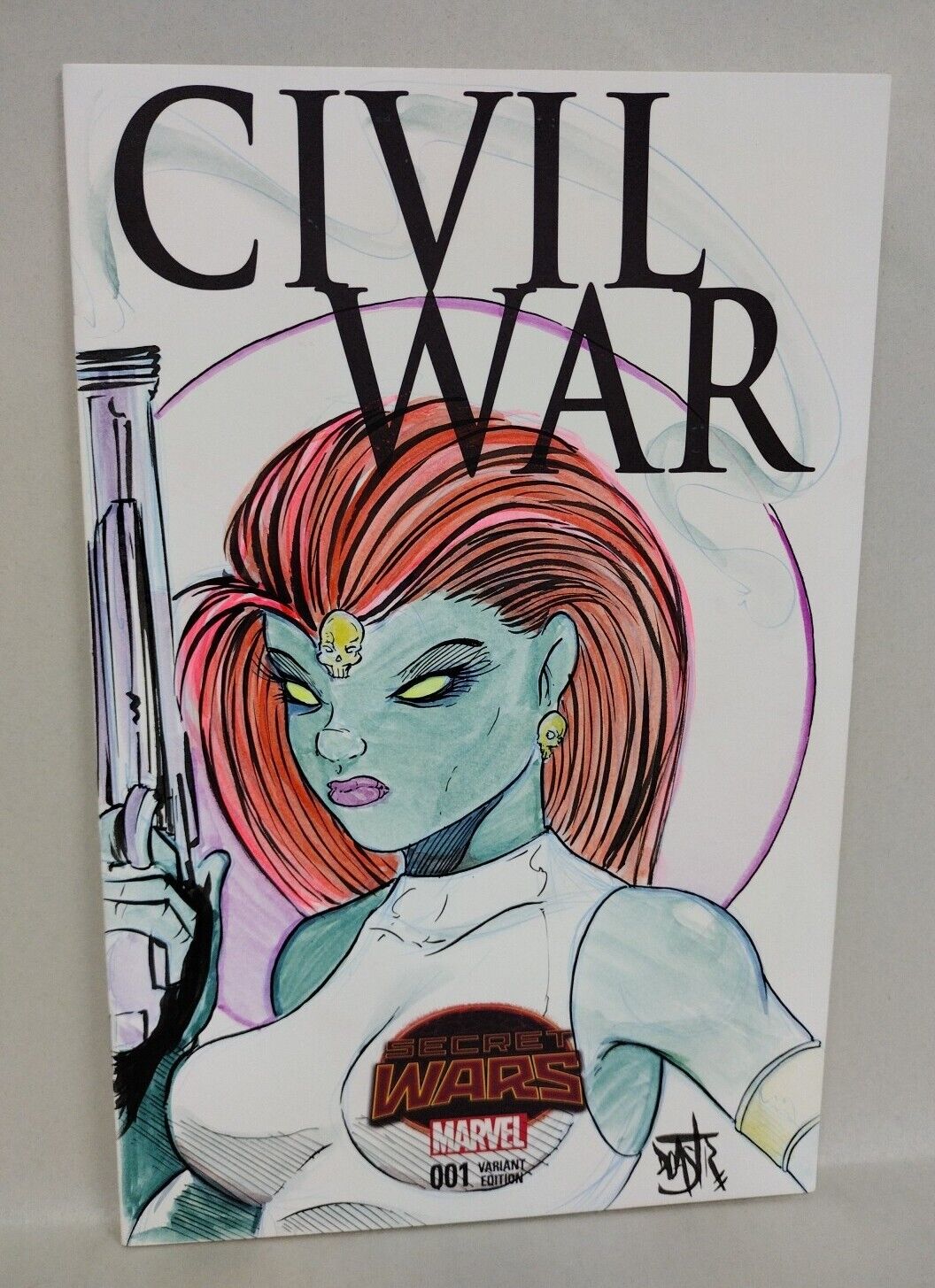 CIVIL WAR #1 (2015) Marvel Sketch Variant W Original Art DCastr Captain America 