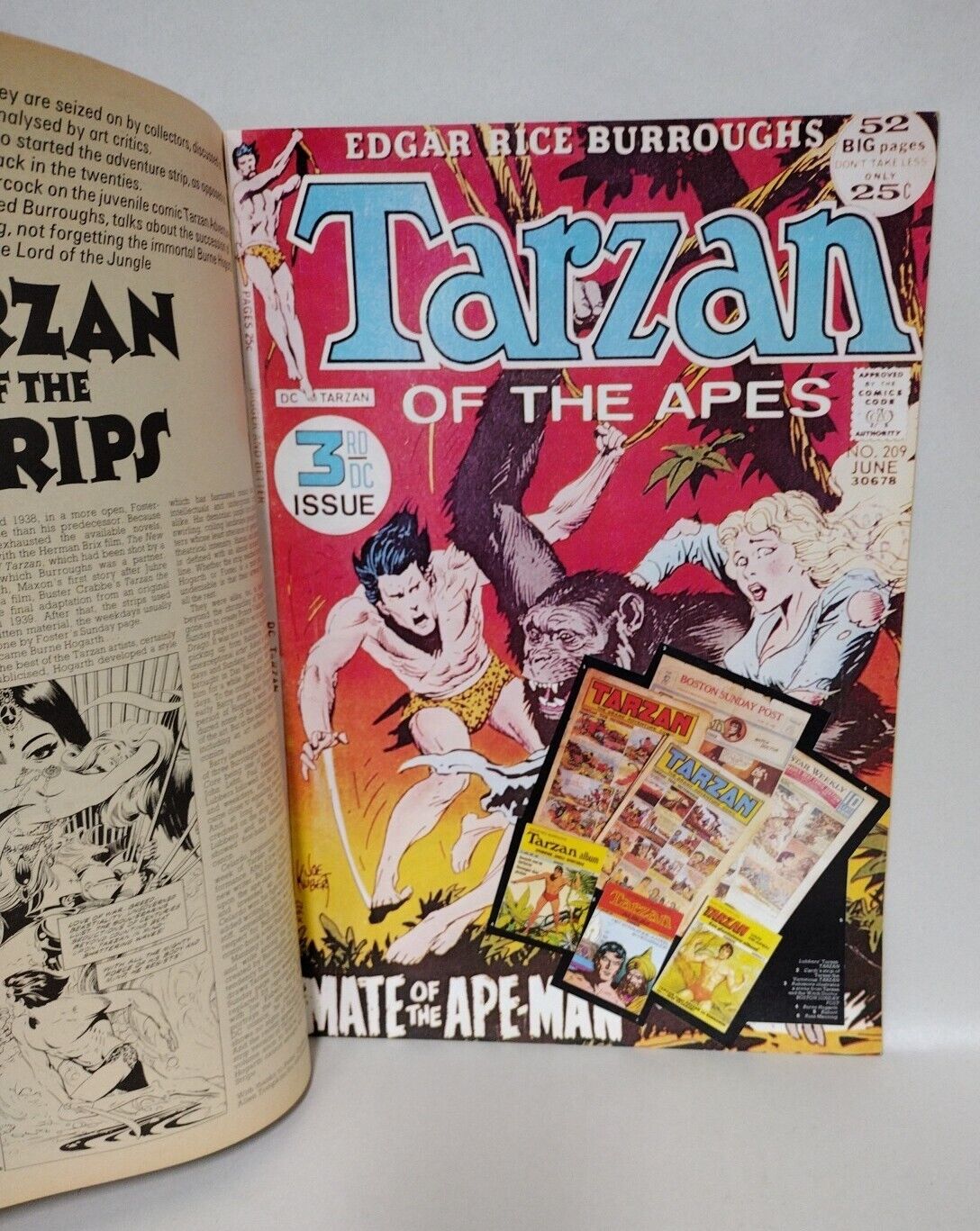 Edgar Rice Burroughs 1975 Oversized Magazine Comic UK Tarzan Biography Book 