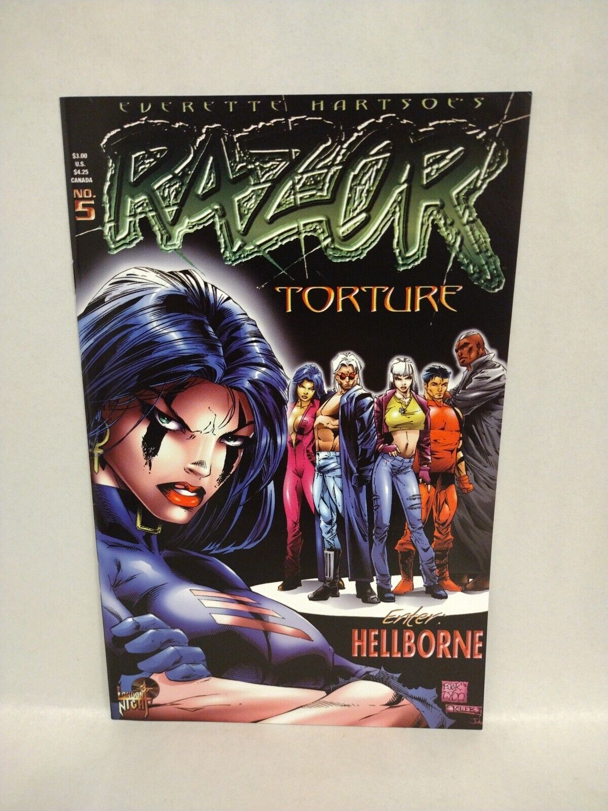 Razor Torture (1996) London Night Studios #1 2 3 4 5 6 + Kightshift #1 Comic Set