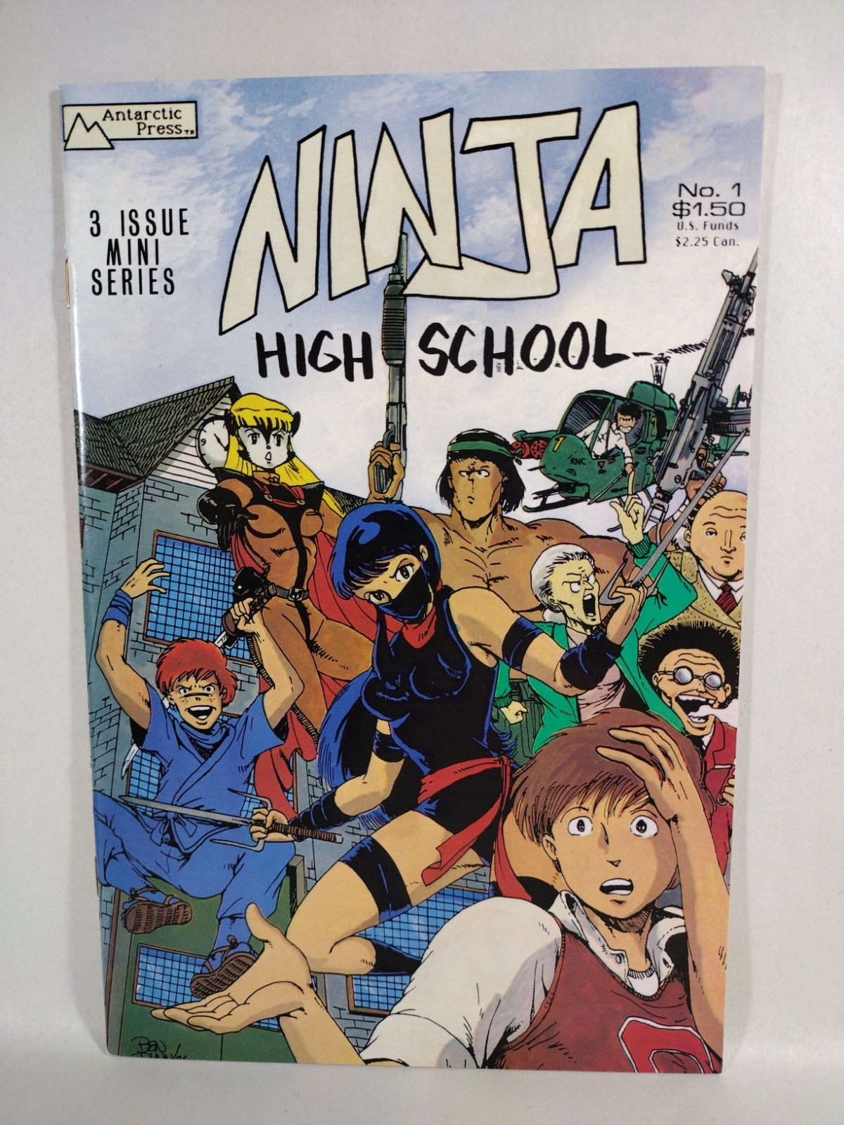 NINJA HIGH SCHOOL 1987 Complete Antarctic Comic Mini Series 1 2 3 1st Appearance