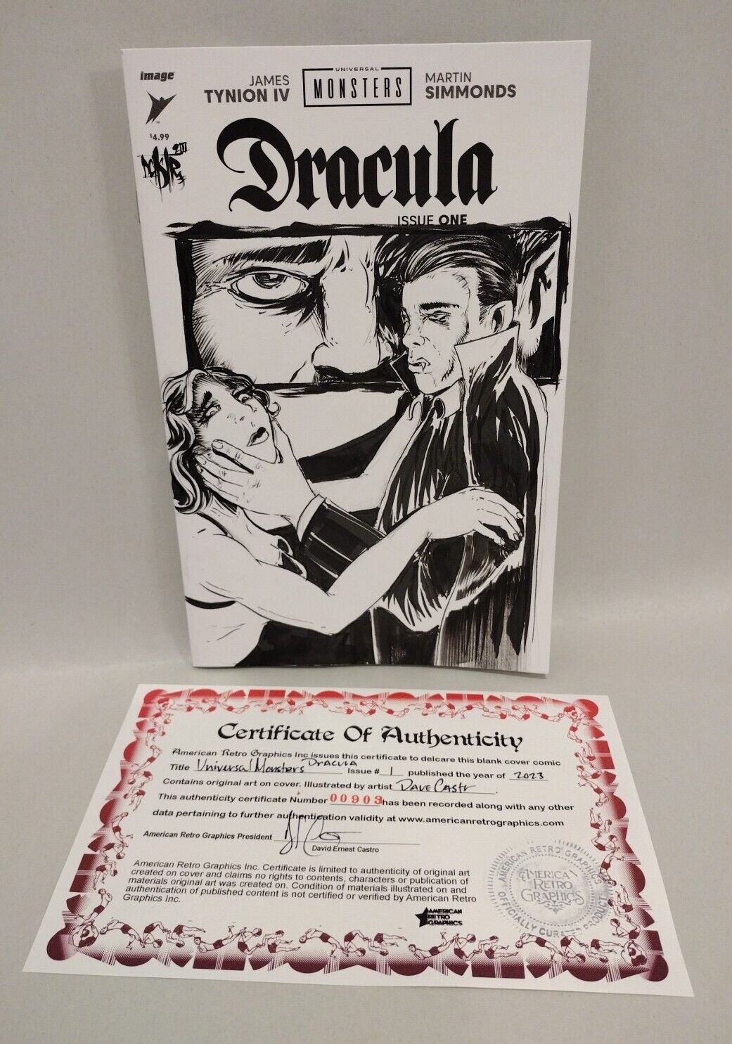 Universal Monsters DRACULA #1 (2023) Image Comics Sketch Variant W Original Art 