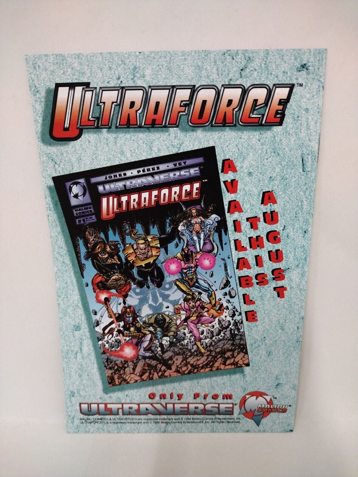 Ultraforce 0A 0B (1994) Ultraverse Malibu Comics Wizard Perez AshCan Mini VF-NM