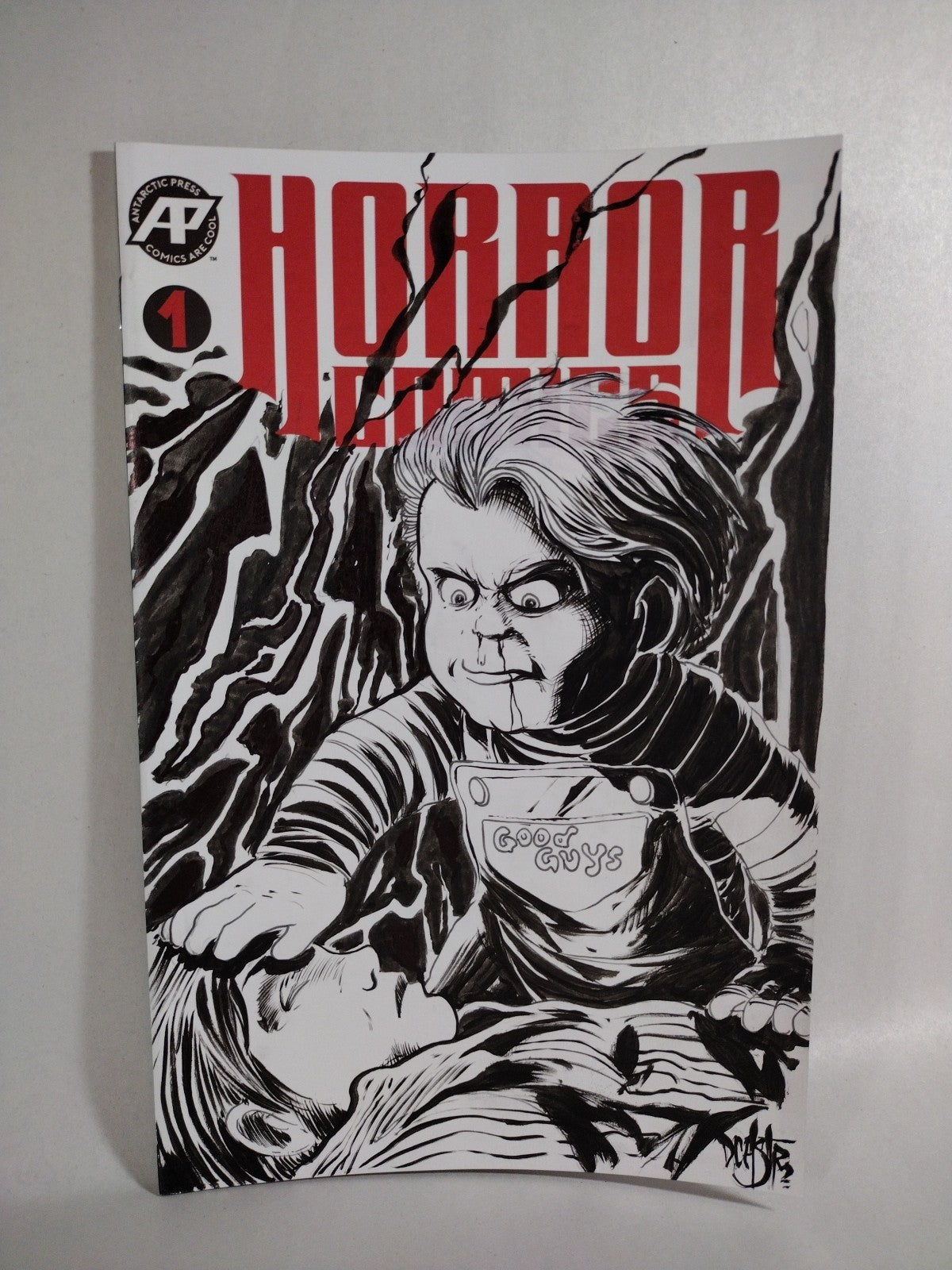 Horror Comics 1 (2019) Antarctic Press Blank Cover W Original DCastr Chucky Art