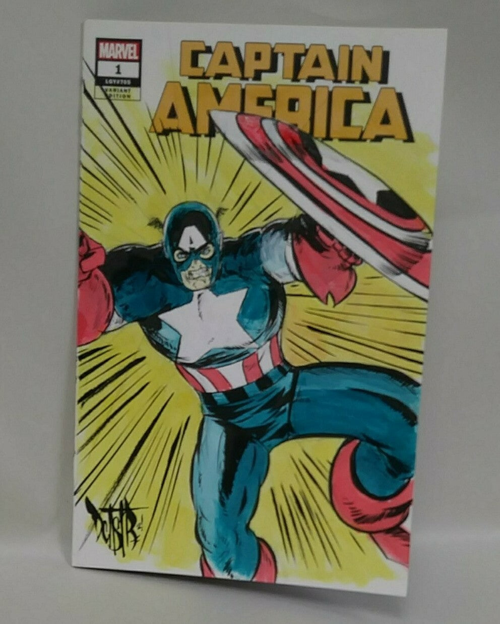 Captain America #1 (2018) Marvel Sketch Cover Comic W Original DCastr Art