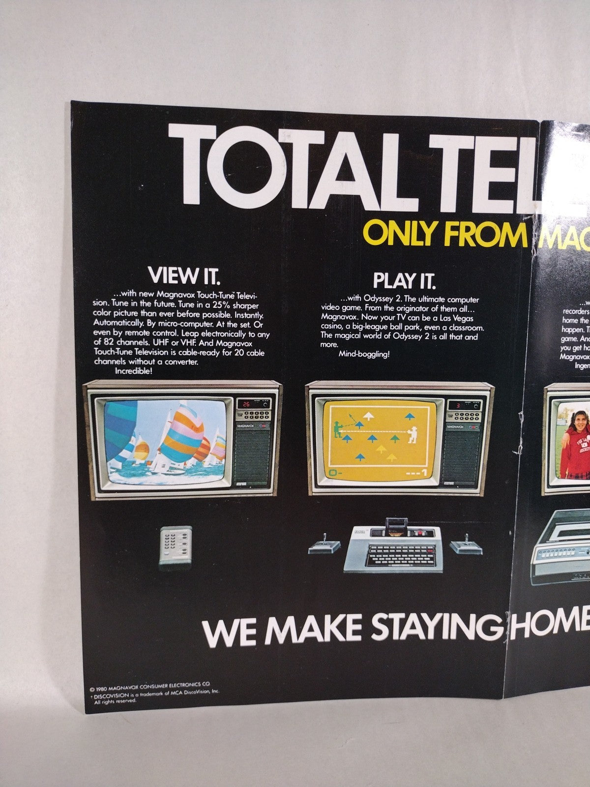 Magnavox (1980) 10.75 X 16" Advertisement Odyssey 2 Console Ephemera 