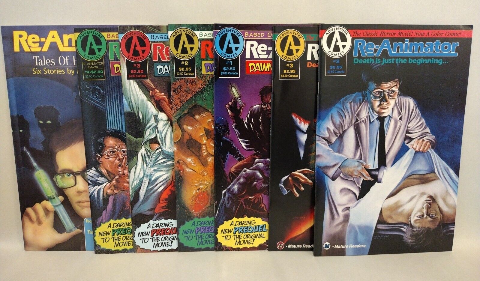 ReAnimator (1991) Adventure Comic Lot Set #2 3  Dawn OF #1-4 Tales Of H West