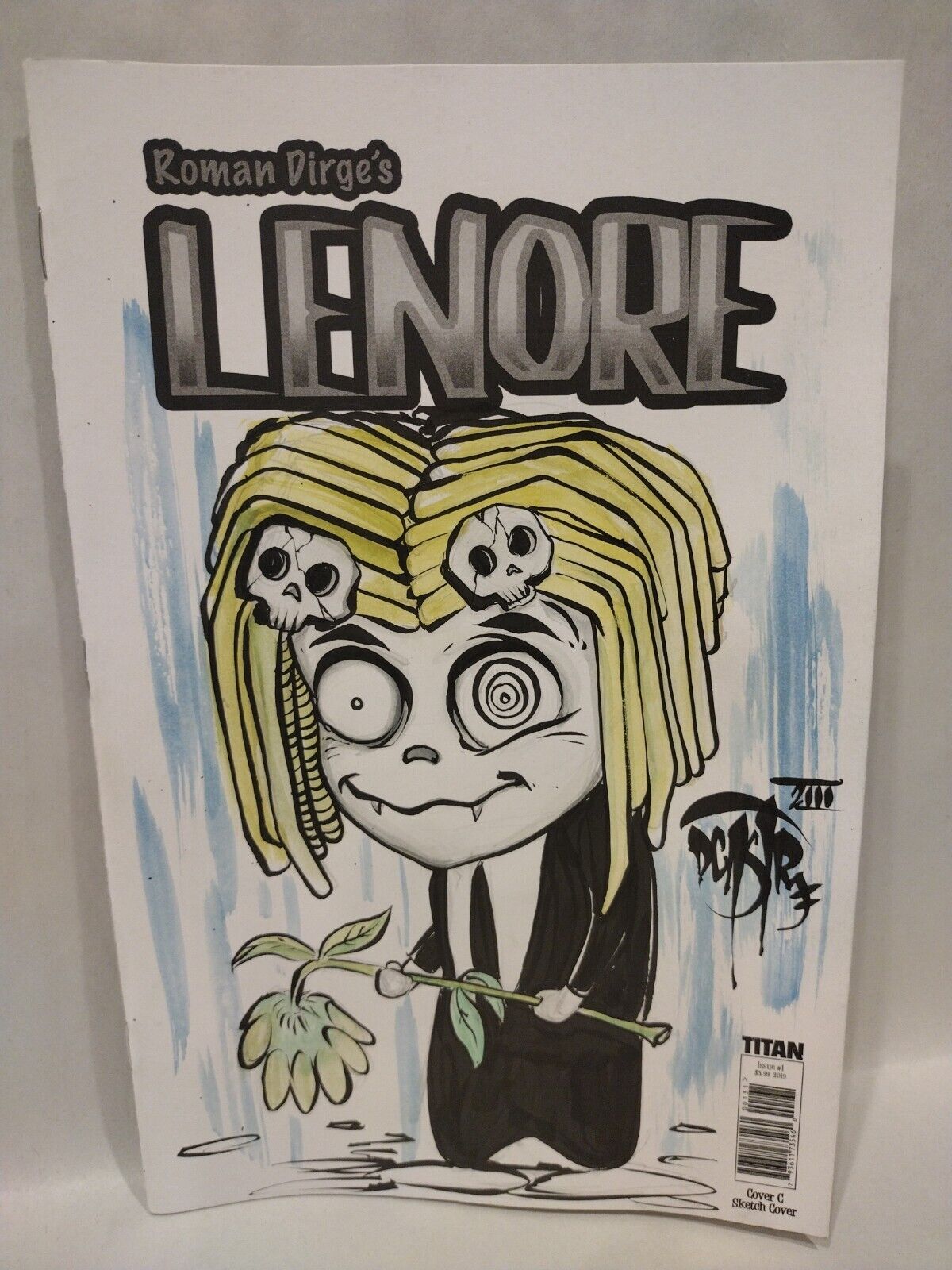 Roman Dirge Lenore 1 (2019) Blank Cover Variant Comic W Original Art ARG COA 565