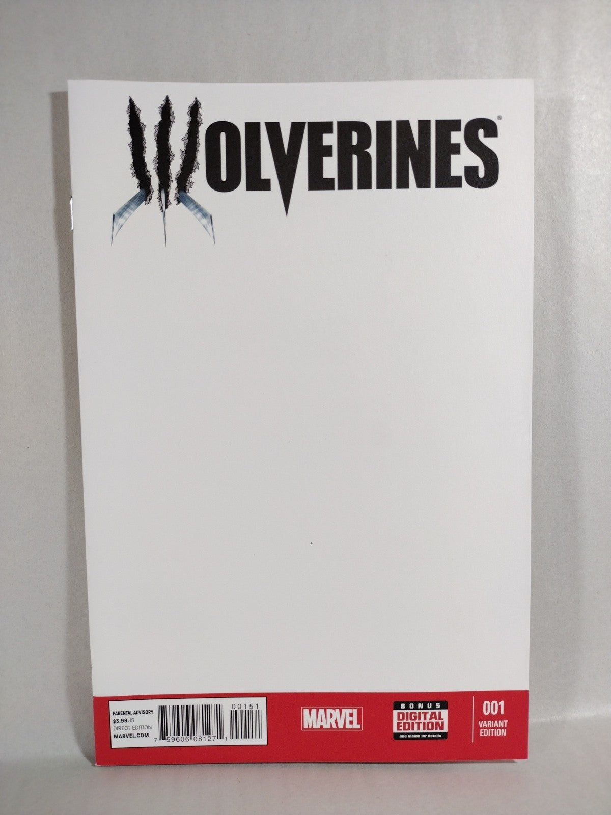 Wolverines #1 (2015) Marvel Blank Sketch Cover Variant Comic New NM