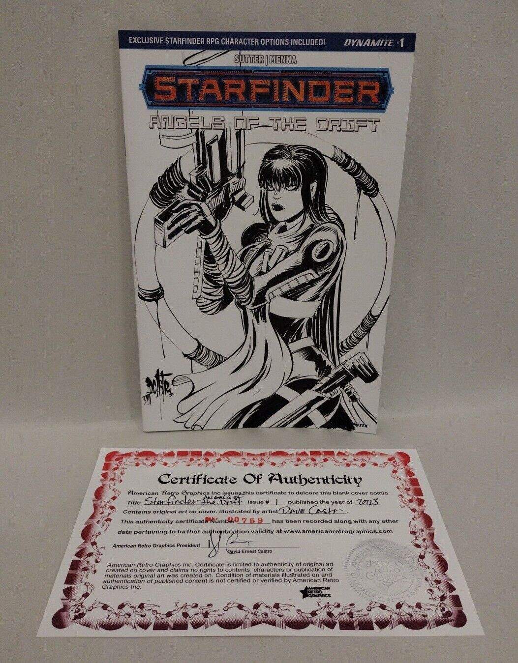 Starfinder AOTD 1 (2023) Dynamite Sketch Variant Comic W Original Dave Castr Art