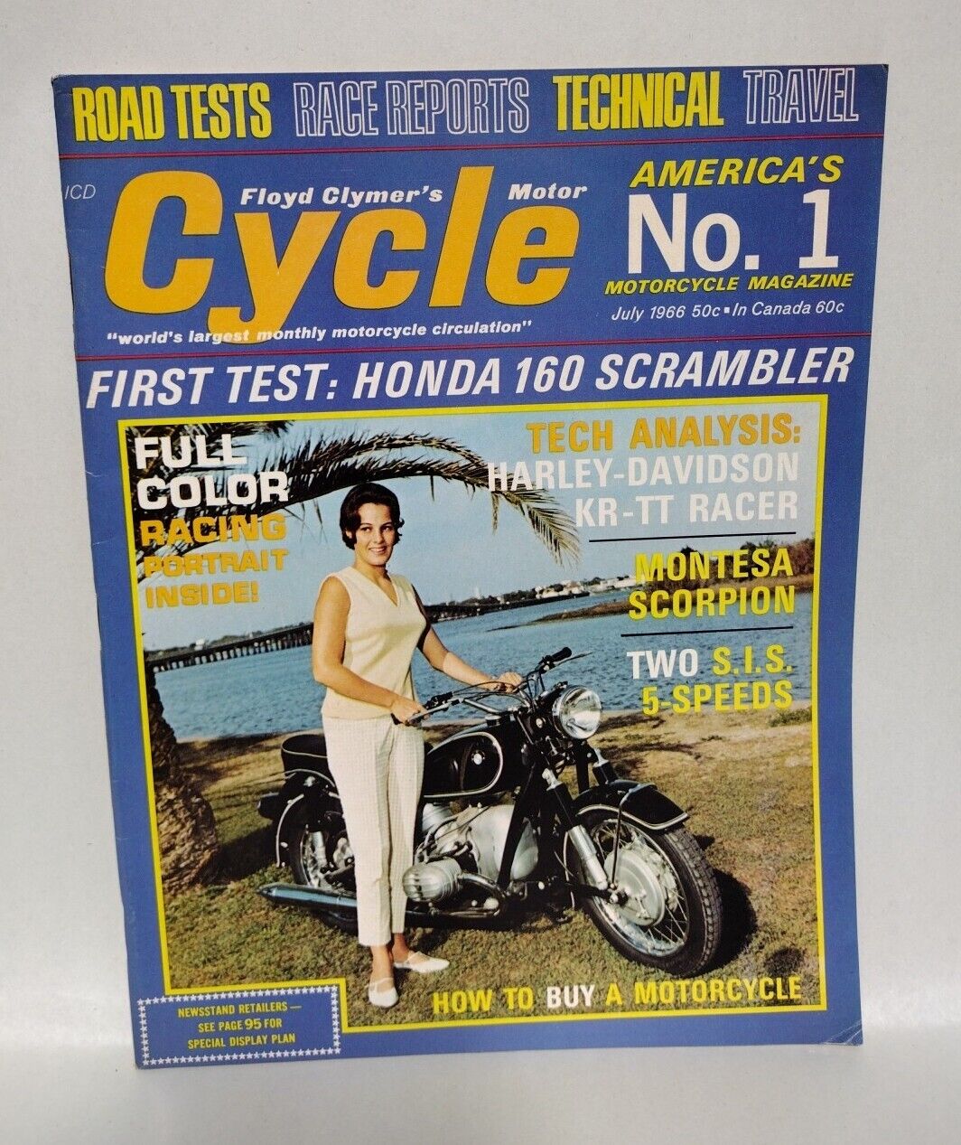 Cycle (1966) Motorcycle Magazine Floyd Clymer Lot June July August 