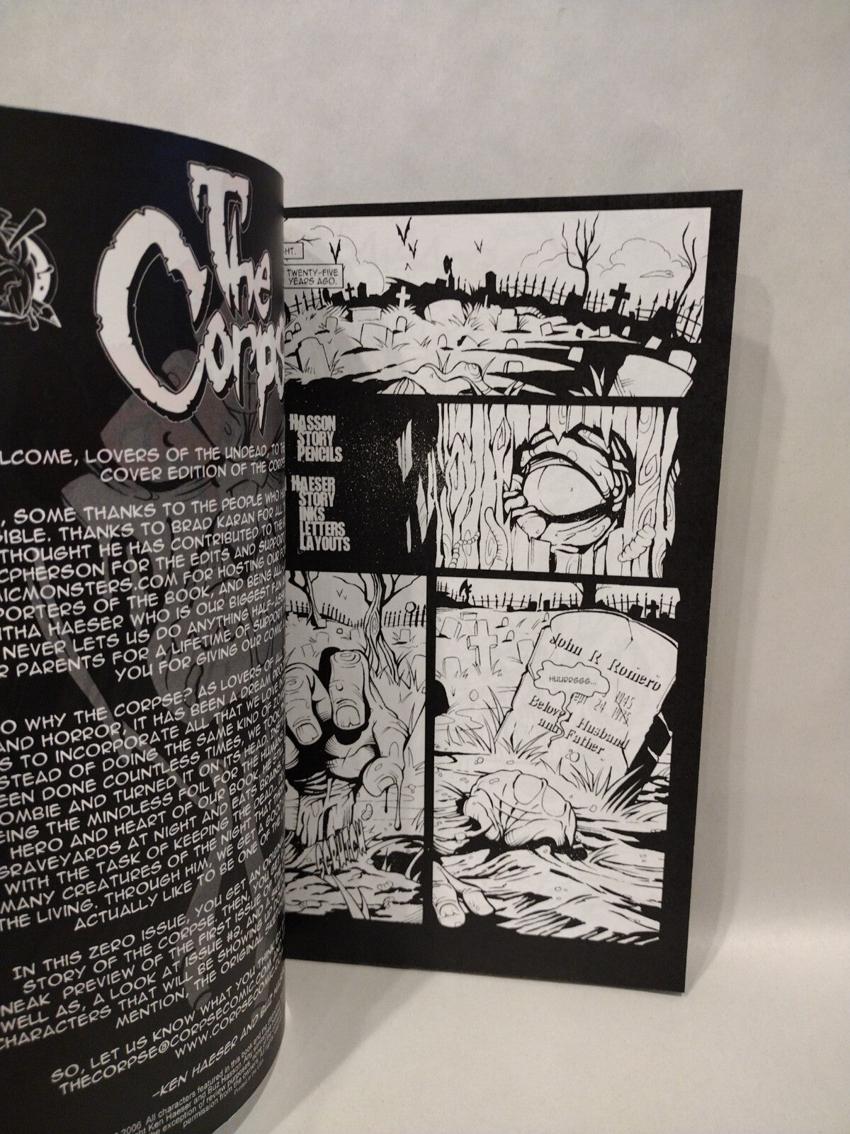 The Corpse #0 (2006) Artery Comics Original Buz Hasson Sketch Variant 1st App