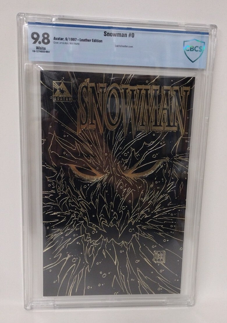 Snowman 0 (1997) Matt Martin Avatar Leather Gold Edition Comic CBCS 9.8 NM