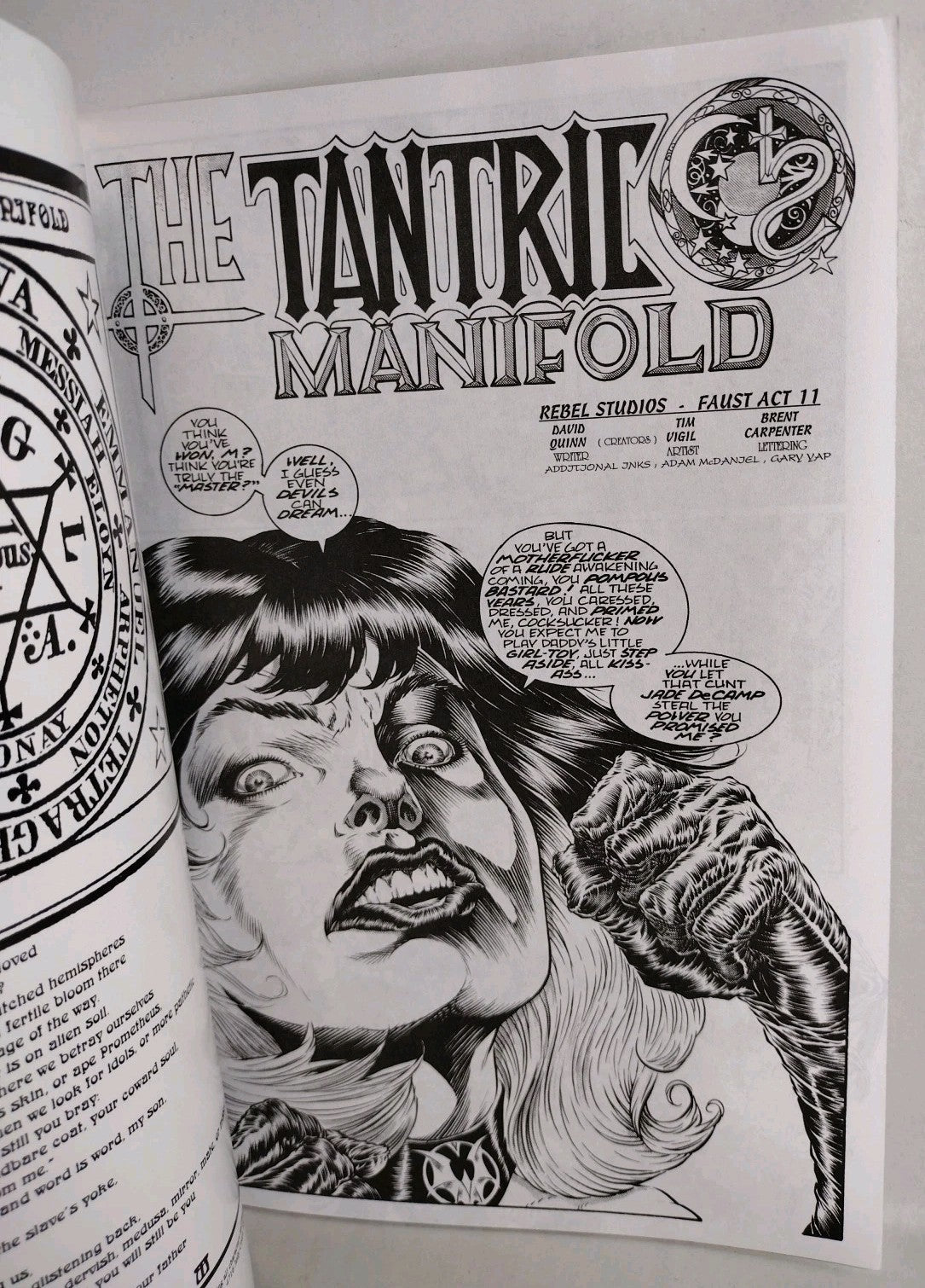 FAUST LOVE OF THE DAMNED Act 11 (1995) Rebel Studios Comic Vigil Quinn VF