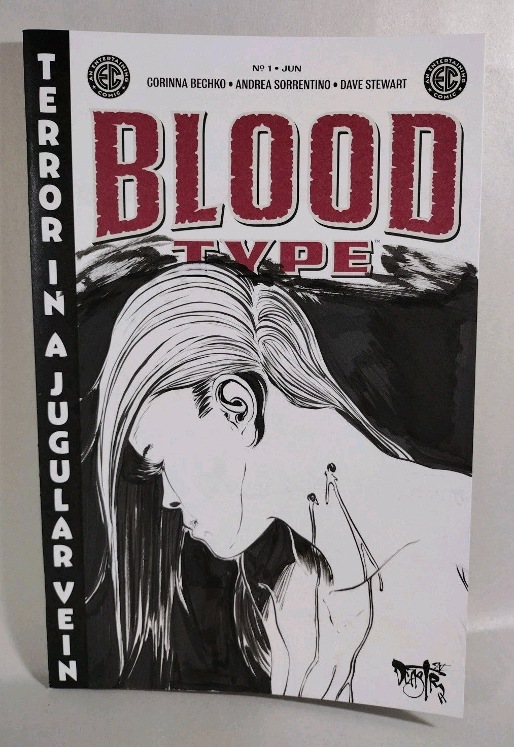Blood Type #1 (2025) Oni EC Comic Sketch Cover Variant W Original Dave Castr Art