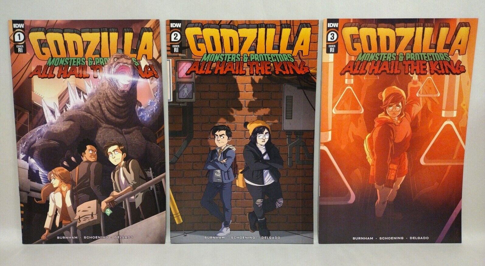 Godzilla Monsters + Protectors All Hail The King 2022 IDW 1:10 Variant Set 1 2 3