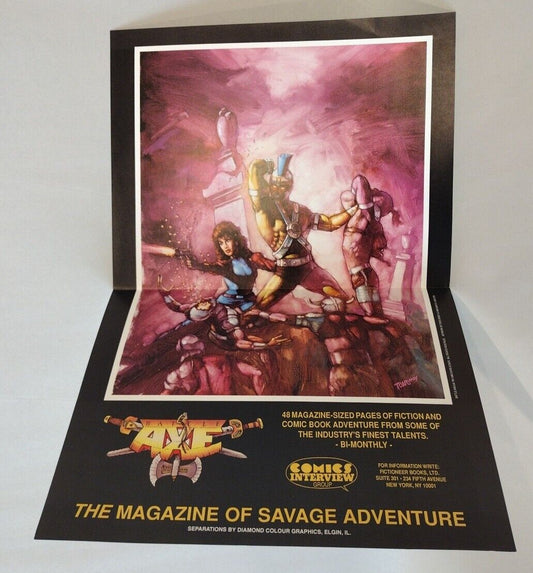 Battle Axe Comics Interview (1988) 11x17" Retailer Poster Todd Doney Art