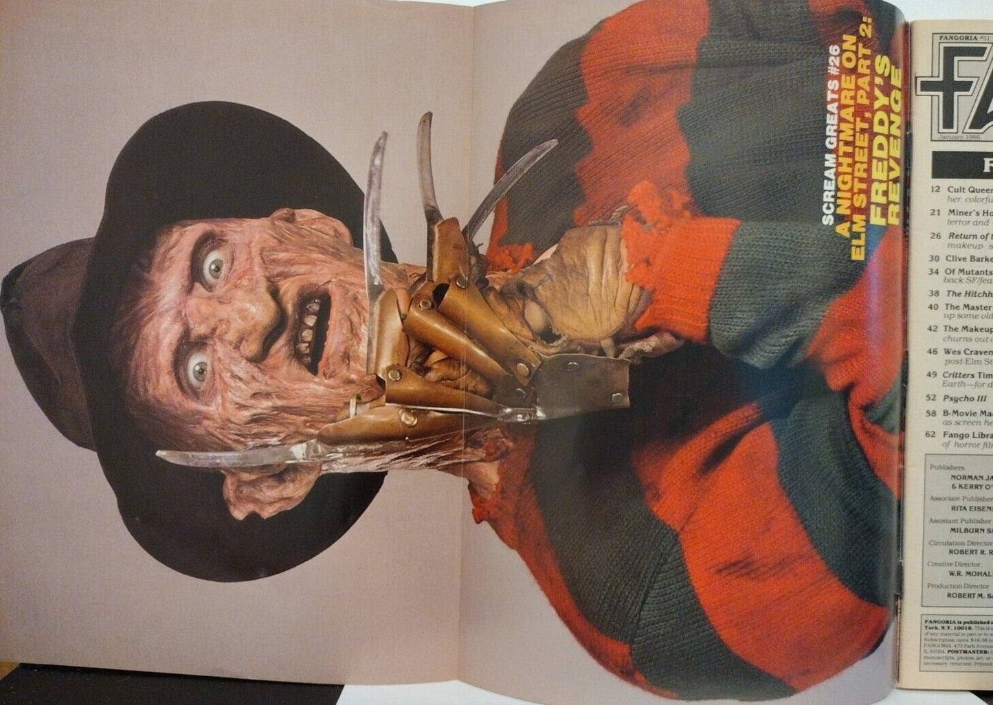 Fangoria Magazine #51 (1986) Starlog Nightmare On Elm St Poster ROTLD House