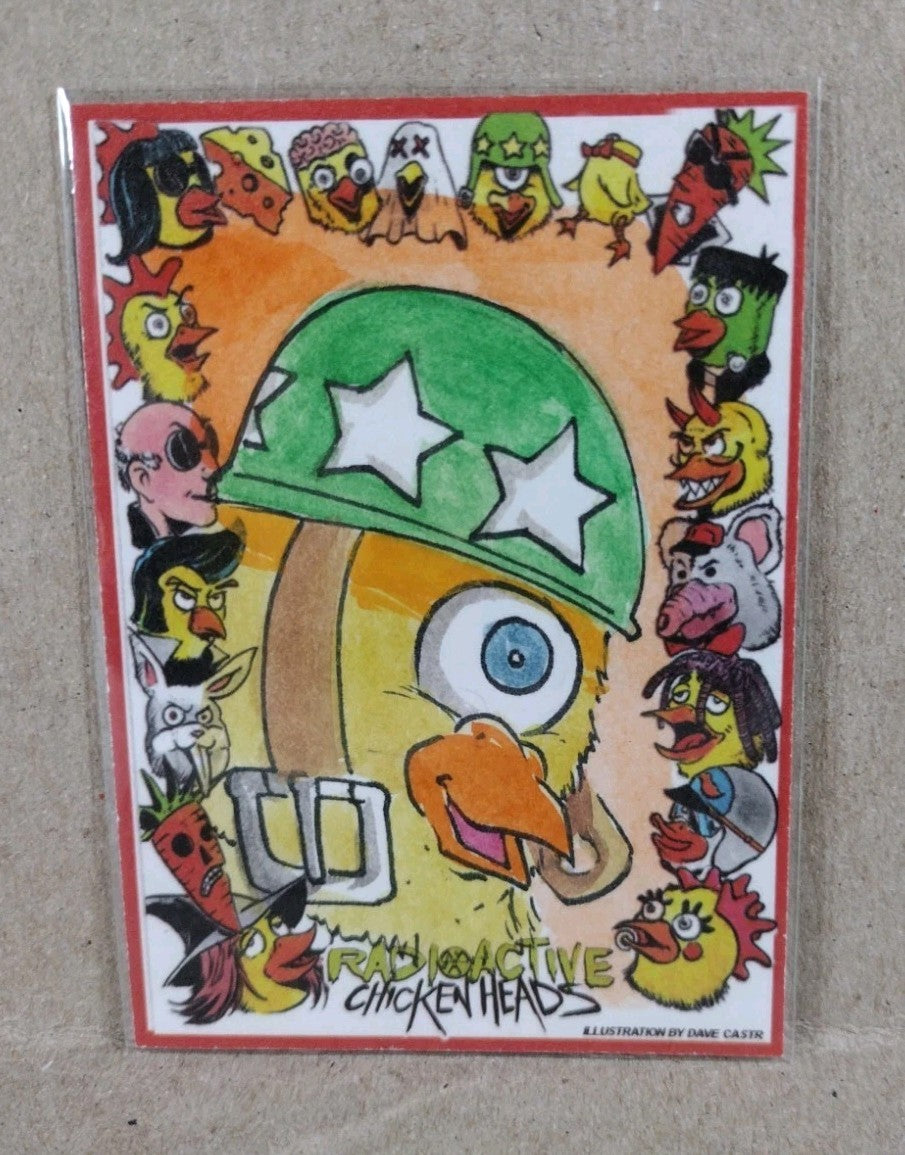Radioactive Chicken Heads Exclusive Sketch Card W Original SGT Cyclops Art