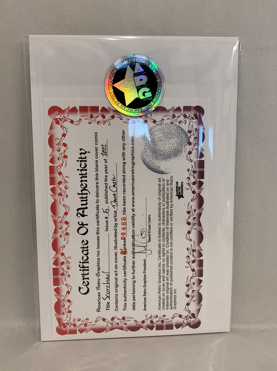 The SCORCHED #5 Blank Sketch Variant Cover Comic 2023 W Original Art Dave Castr