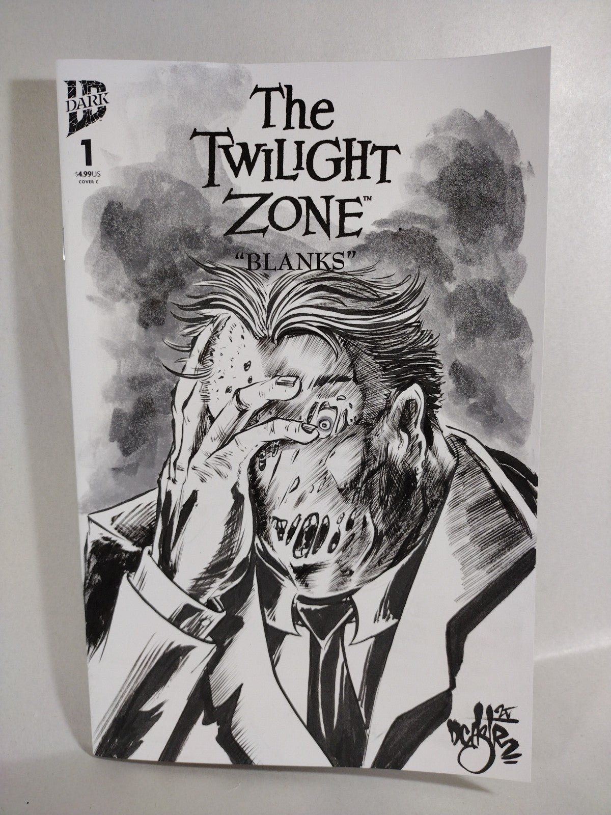 Twilight Zone #1 (2025) IDW Sketch Cover Variant Comic W Original Dave Castr Art