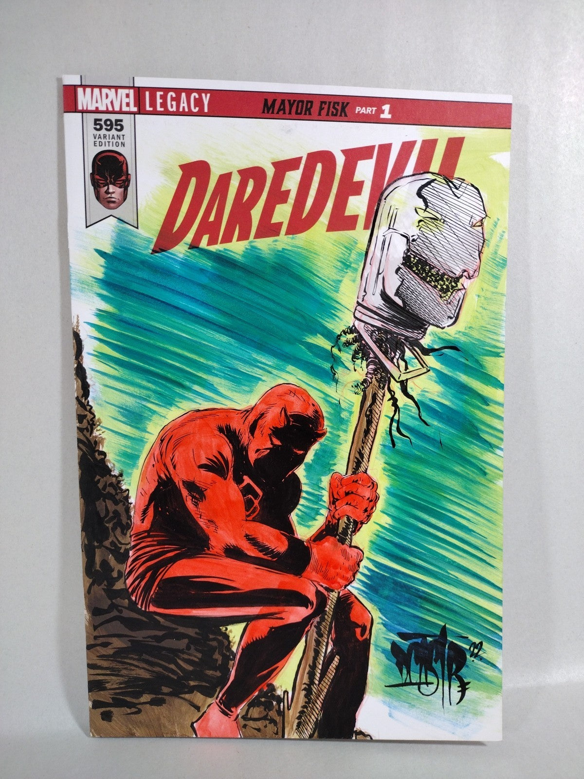 Daredevil 595 (2018) Marvel Sketch Cover Variant Comic w Original Dave Castr Art