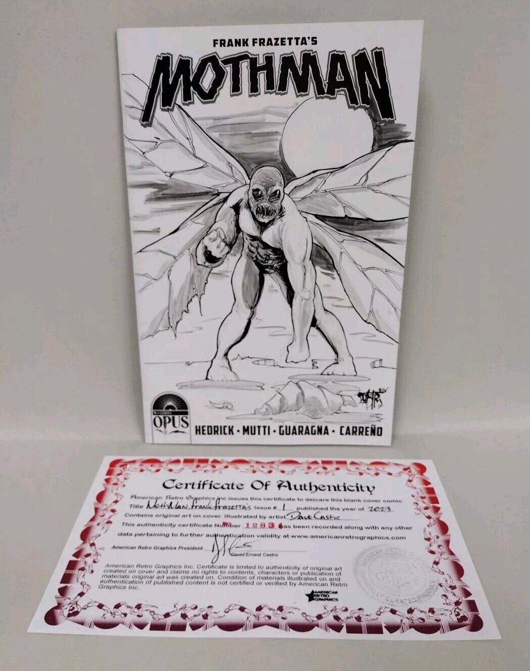 Mothman #1 (2023) Opus Comic Sketch Cover Variant W Original Dave Castr Art