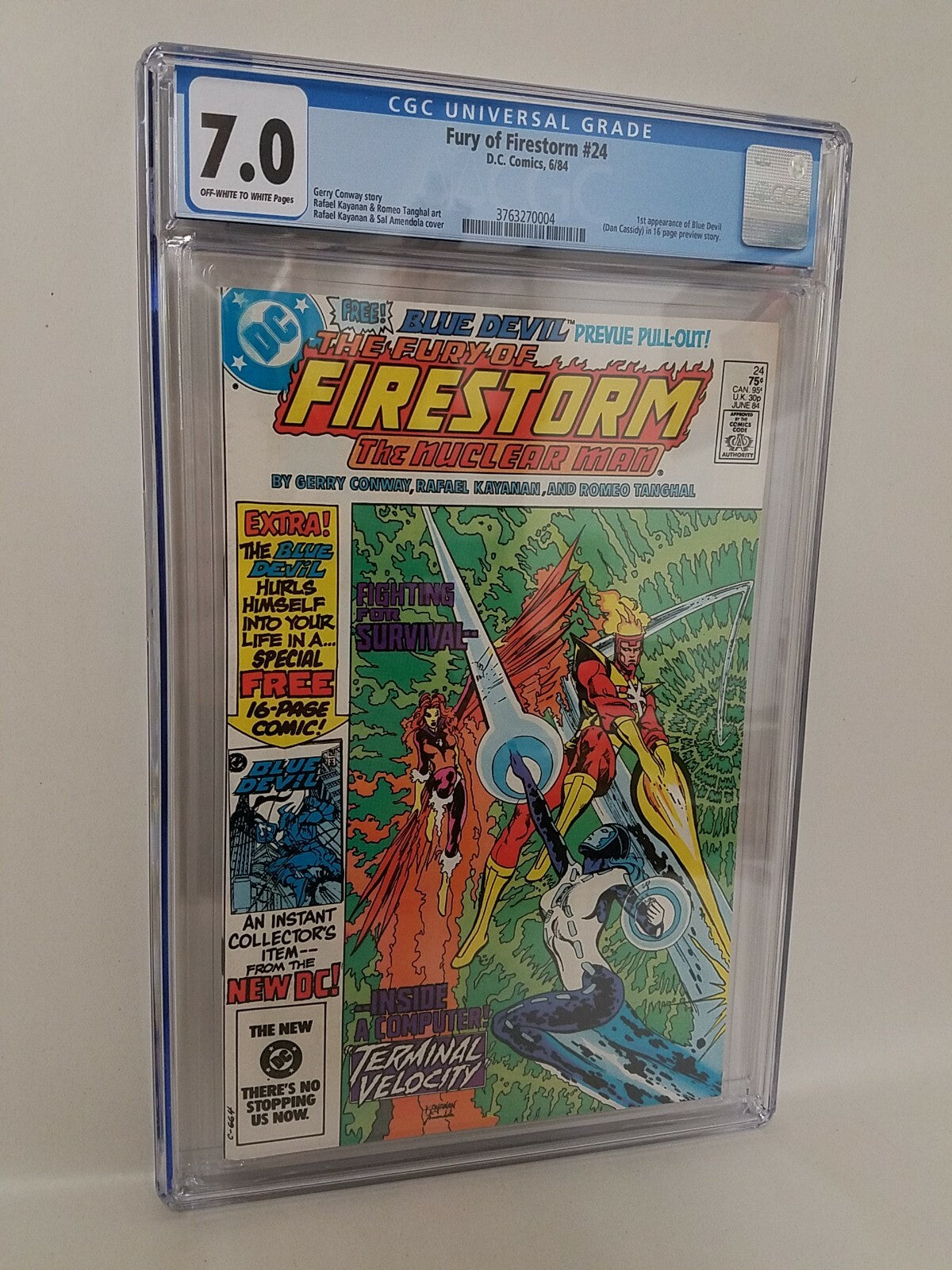Fury of Firestorm #24 (1984) Comic CGC 7.0 Key Issue Blue Devil 1st Appearance 