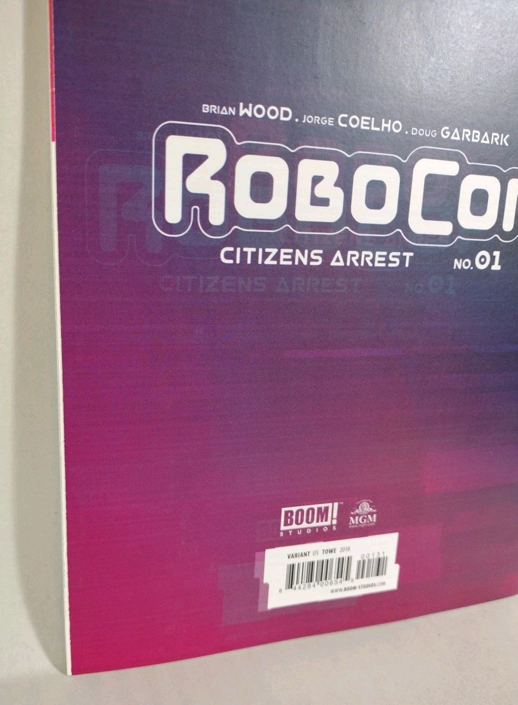 Robocop Citizens Arrest 1 (2018) Boom Studios Comic 1:15 Jim Towe Virgin Variant