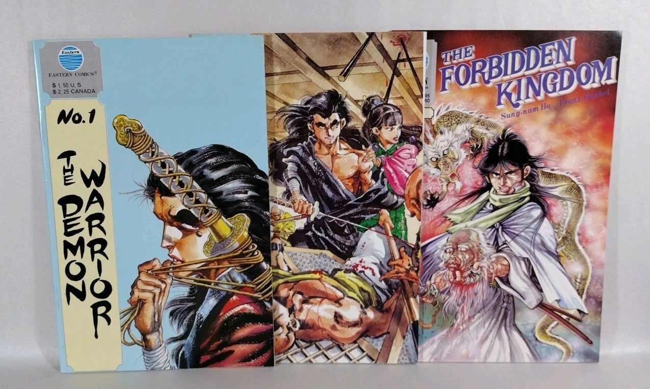 Eastern Comics (1987) Lot Demon Warrior #1 3 Forbidden Kingdom #1