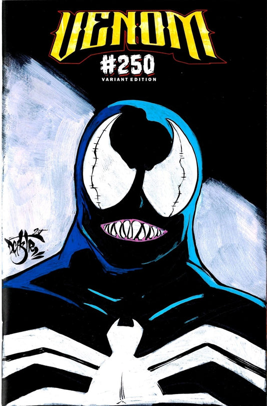 Venom #250 (2025) Marvel Black Sketch Cover W Original Dave Castr Art