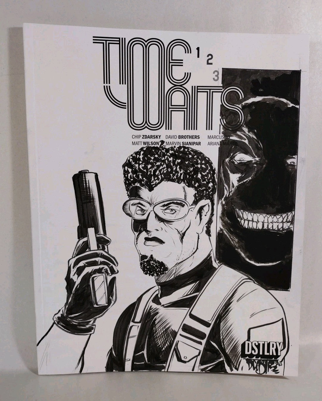 Time Waits #1 (2024) DSTLRY Sketch Cover Comic W Orignal Dave Castr Art ARG COA