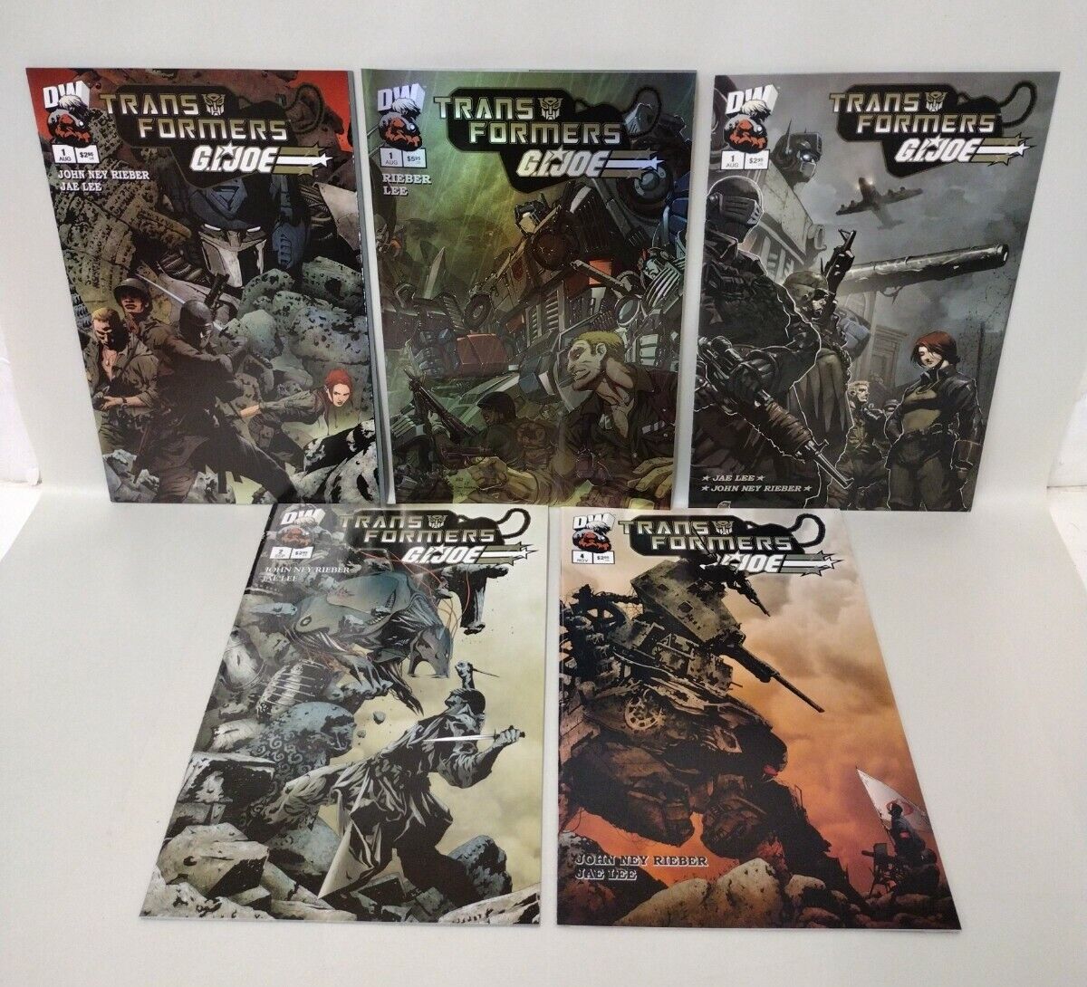 Transformers GI Joe (2003) Dreamwave Comic Lot Set #1 Jake Lee Variant Set  +2 4