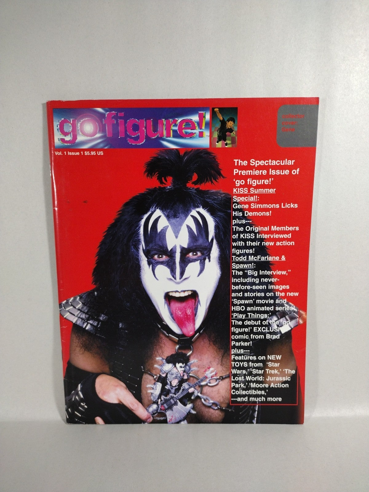Go Figure Action Figure Magazine #1 (1997) Kiss Ed Set Gene Simmons Ace Frehley