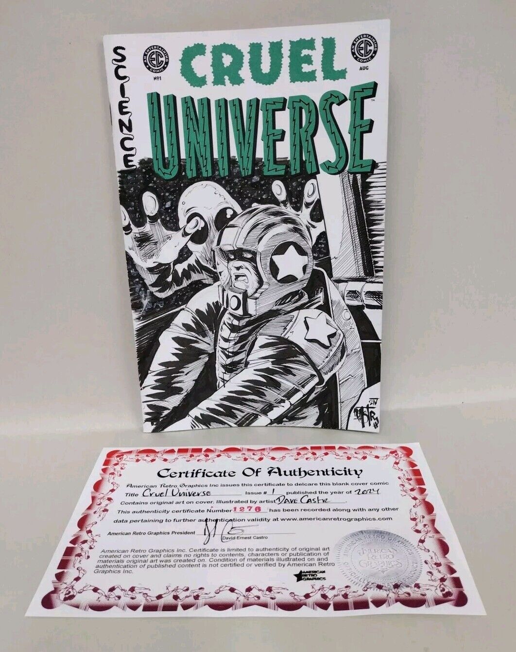 Cruel Universe #1 (2024) Oni EC Comic Sketch Cover Variant W Original DCastr Art