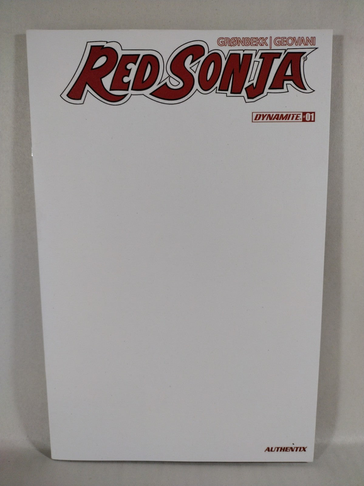 Red Sonja 1 (2023) Dynamite Blank Sketch Variant Cover Comic NM Gronbekk Geovani
