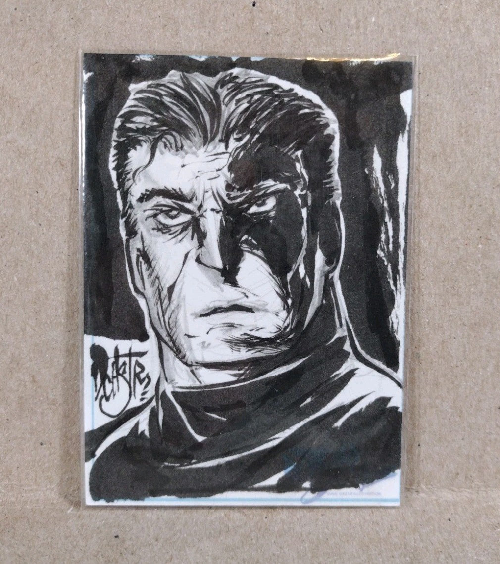Dave Castr Crusin (2025) OAC Sketch Card W Original Marvel Punisher Art ACEO