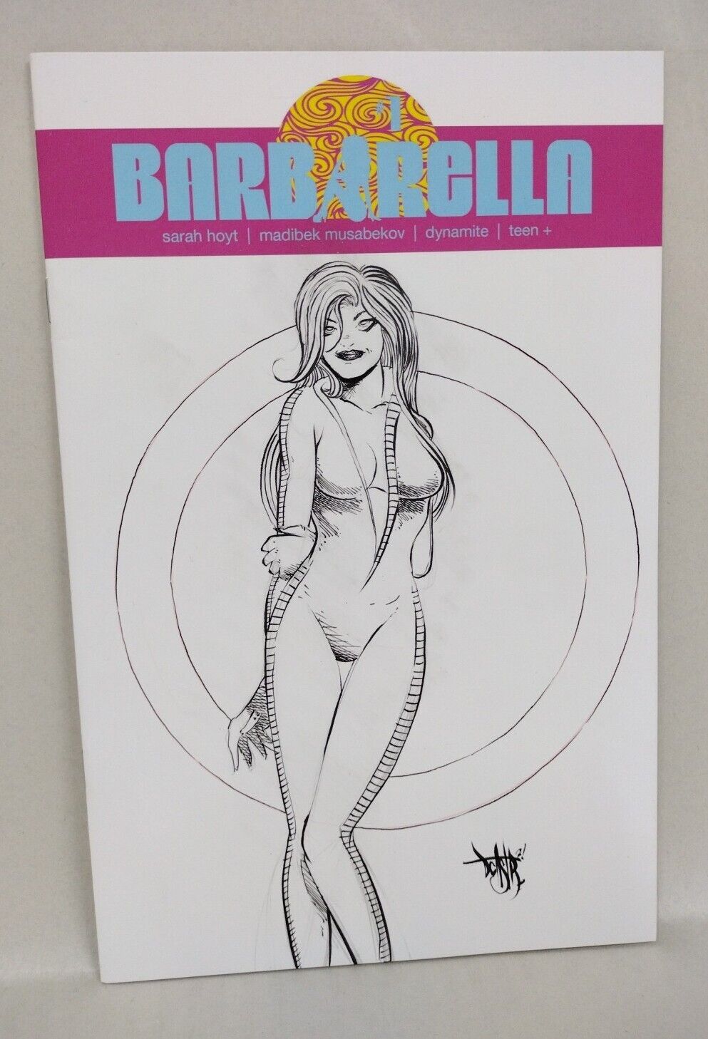 Barbarella (2021) #1 Dynamite Sketch Cover Variant Comic w Original DCastr Art