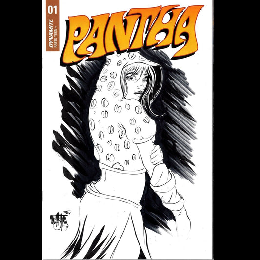 Pantha V2 1 (2022) Dynamite Comic Sketch Cover Variant W Original Dave Castr Art