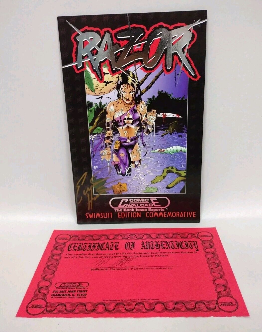 RAZOR SWIMSUIT Cavalcade Commemorative #1 (1994) London Night Comic Signed W COA